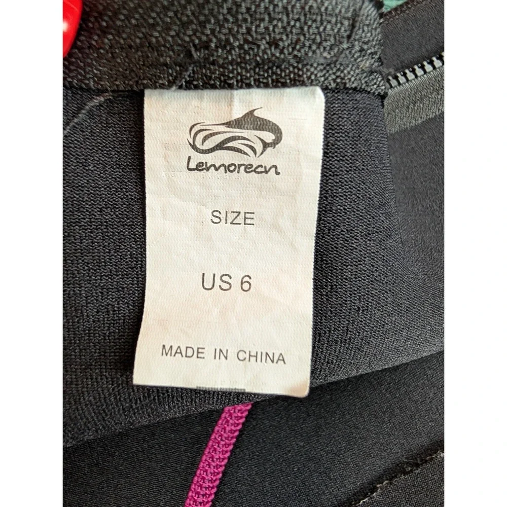 Lemorecn Kids Wetsuit Top Long Sleeve Neoprene Zip Front Colorblock Pink Size 6